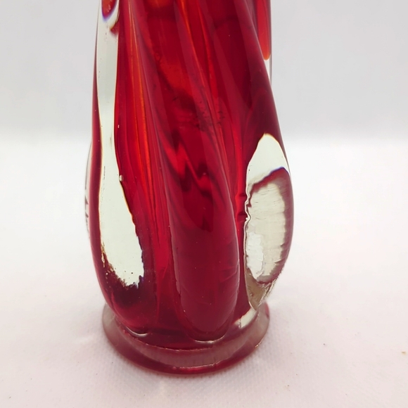 Vintage Art Glass Swing Bud Vase 1970's - Picture 3 of 6